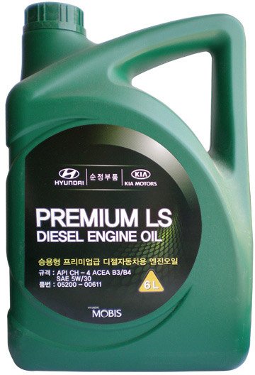 

Моторное масло Hyundai/KIA Premium LS Diesel CH-4 5W-30 6л