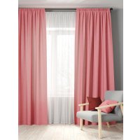 Комплект штор Loon Линен 1.5x2.7 м (розовый, 2 шт)