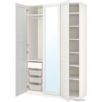 Шкаф распашной Ikea Пакс/Тисседаль 393.957.98 (белый/зеркальное стекло)