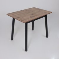 Кухонный стол Мамадома Tirk radial-94 раздвижной 94-126х64 (дуб веллингтон/черный)