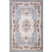 Ковер для жилой комнаты Merinos Valencia Deluxe 4015-STAN-L.BLUE-BROWN (1.5x2.3)