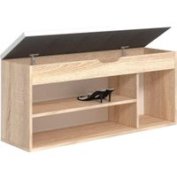 Тумба для обуви Атлант-Мебель Лаки Тип 3 (дуб сонома/экокожа белая)