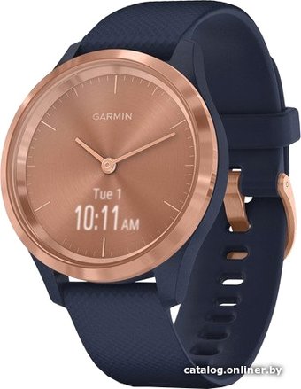 Garmin Vivomove 3S (розовое золото/темно-синий)