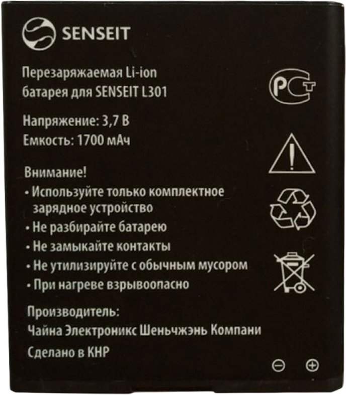 

Аккумулятор для телефона Senseit для L301