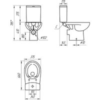 Унитаз напольный Cersanit Nature Clean On 011 3/5 DPL EO slim 65410