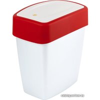 Мусорное ведро Drina 9 л (белый/красный)