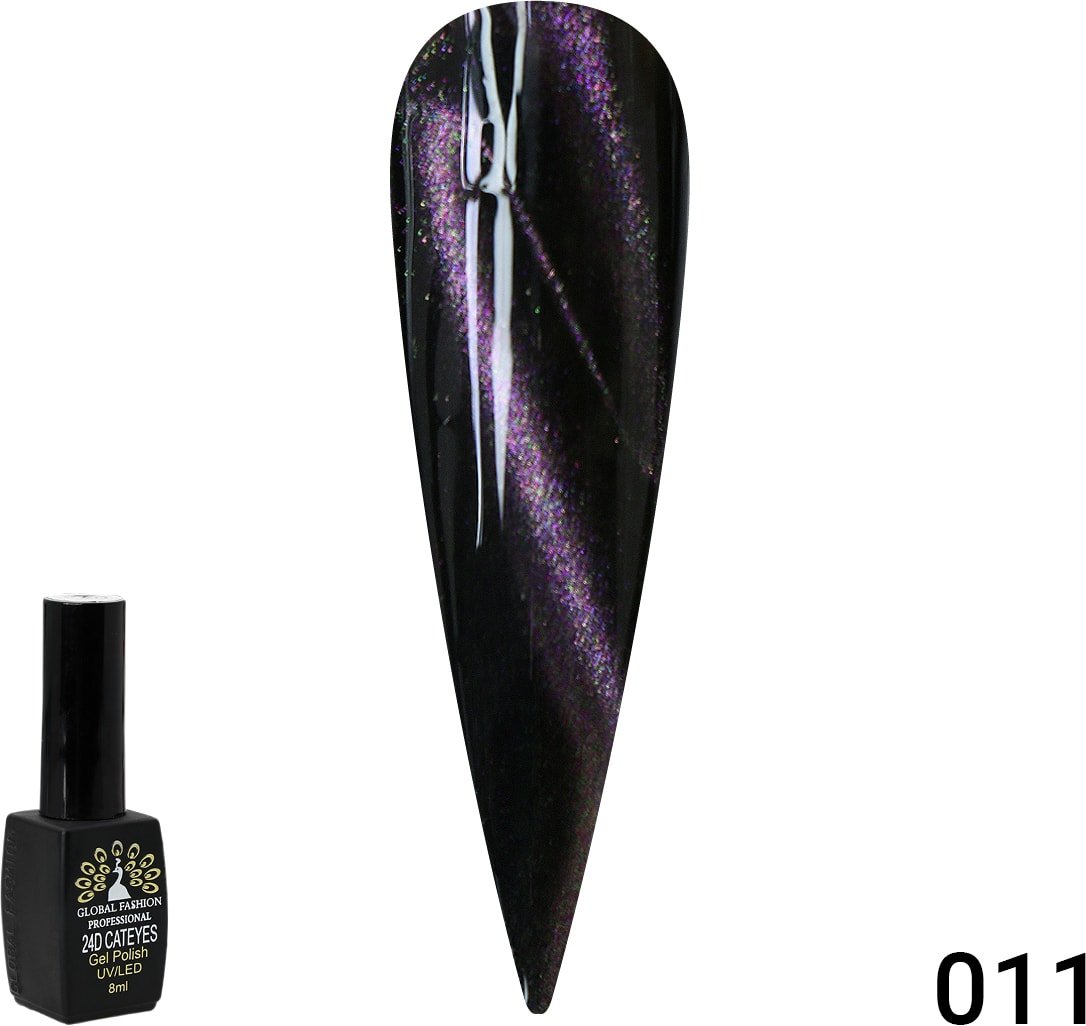 

Гель-лак Global Fashion 24D Galactic кошачий глаз (тон 11) 8 мл