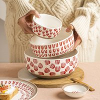 Блюдо AksHome Love Print 11x6 (красный принт) в Могилеве