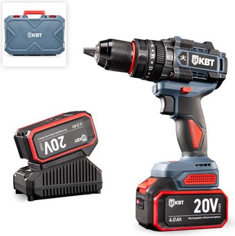 Ударная дрель-шуруповерт КВТ DB-20-160 (с 2-мя АКБ, кейс)