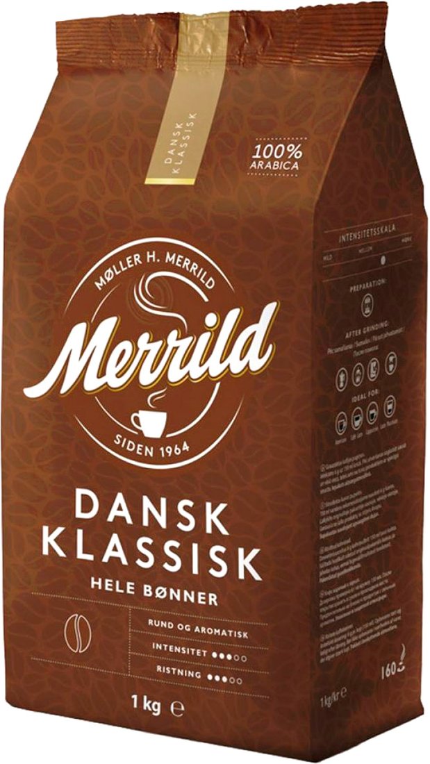 

Кофе Merrild Danks Klassisk зерновой 1кг