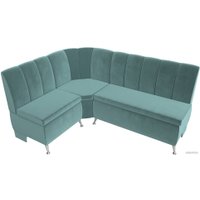 Угловой диван Лига диванов Кантри левый 106841L (велюр бирюзовый)