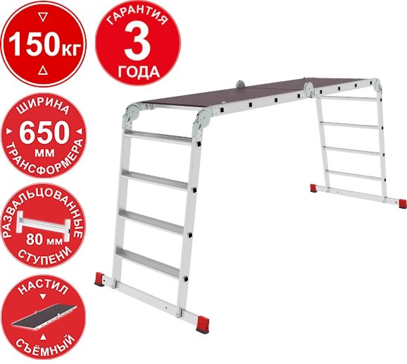 

Лестница-трансформер Новая высота NV3335 3335404 (4x4 ступени)