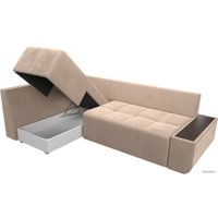 Угловой диван Mebelico Амадэус 109681 (левый, велюр, бежевый)