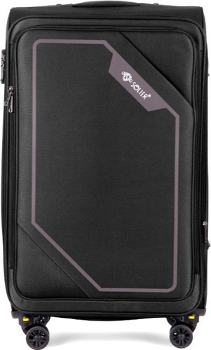 Чемодан-спиннер Solier STL2240 (M, черный/кофе)