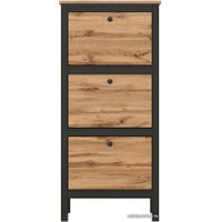 Тумба для обуви Black Red White Loft SFB3B/50 (дуб вотан/черный матовый)