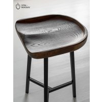 Табурет Stal-Massiv PopART-65 (дуб мореный/черный)