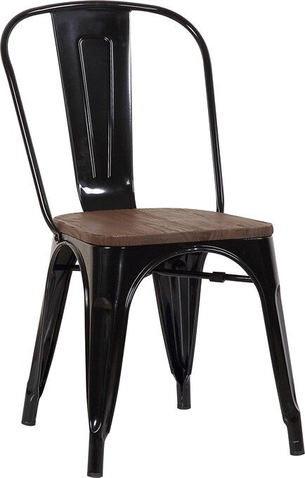 

Стул Stool Group Tolix Wood YD-H440B-W LG-01 (черный глянцевый/темное дерево)