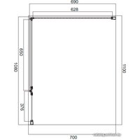 Душевой уголок Omnires Manhattan ADC11X-A+ADR70X