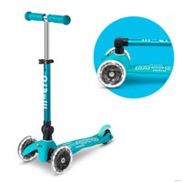 Трехколесный самокат Micro Mini Micro Deluxe Foldable LED (аква)