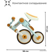 Беговел-велосипед Bubago Flint BG-F-109-5 (песочный/голубой)