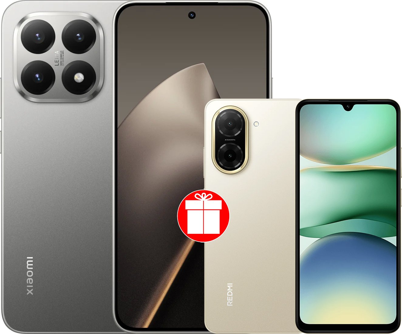 

Телефон Xiaomi 15T 12GB/256GB международная версия (серый) + Xiaomi Redmi A5 4GB/128GB (песочное золото) по акции