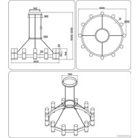 Подвесная люстра Ambrella light Comfort FL6206 BK/GD