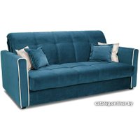 Диван Трия Лего Т1 (велюр, Beauty 07 синий/Beauty 02 капучино)