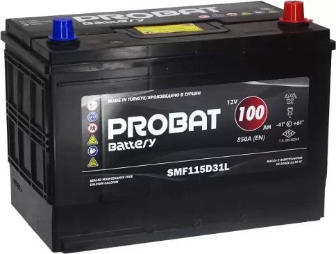 

Автомобильный аккумулятор Probat Asia 850A R+ (100 А·ч)