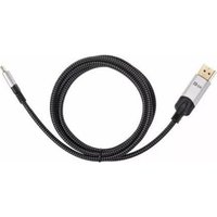 Кабель VCOM CU422MCV-1.8M USB Type-C - DisplayPort (1.8 м, черный/серый)