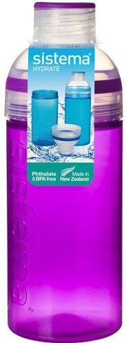 Бутылка для воды Sistema Трио 840 (фиолетовый)