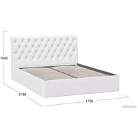 Кровать Трия Скарлет универсальная тип 1 с ПМ и заглушиной 160x200 (кожзам белый)