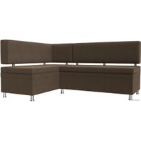 Угловой диван Лига диванов Стайл левый 114531L (рогожка коричневый)