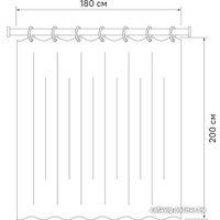 Шторка-занавеска для ванны IDDIS D23P218i11