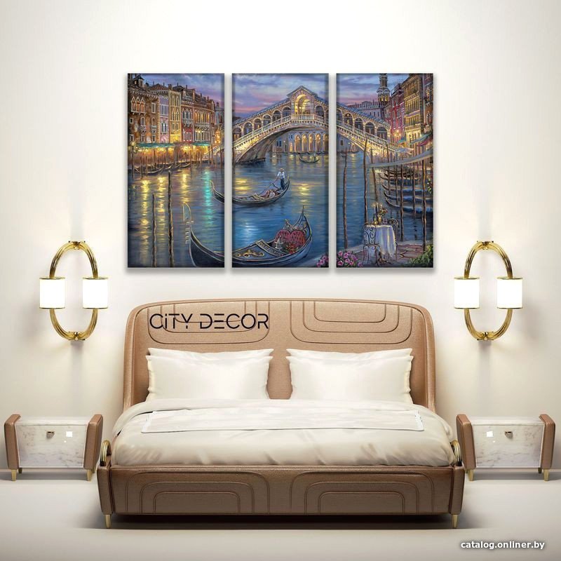 Модульная картина Citydecor Море/Водопады 7.67 75x117 см