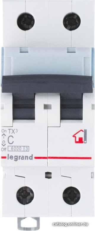 Выключатель автоматический Legrand TX3 2P C 20A 6кА 2M 404043