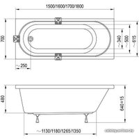 Ванна Ravak Sonata II 150x70 C633R00000