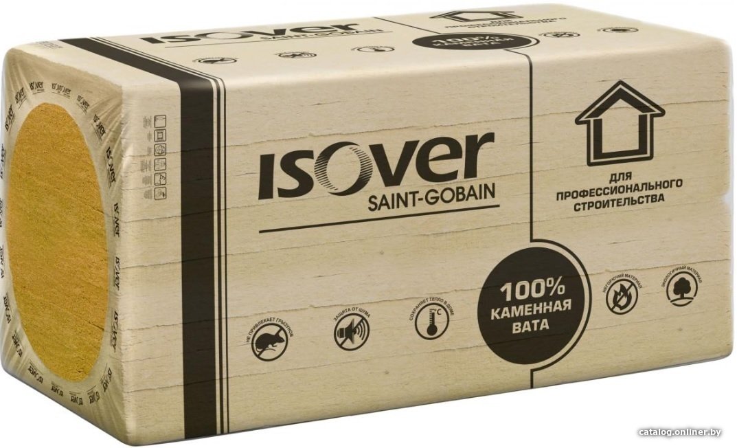 Теплоизоляция ISOVER Фасад-Мастер 100 мм 1.8 кв.м