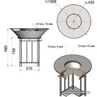 Очаг Везувий Гриль-очаг "Легенда"