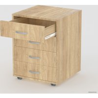 Тумба Seven Dreams SD-253 выкатная 4 ящика (дуб сонома)