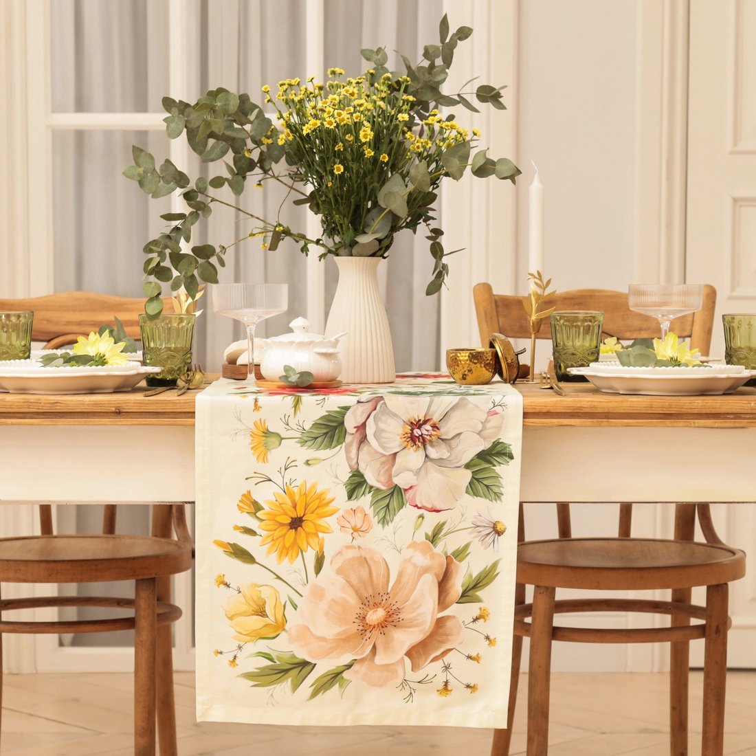 

Дорожка на стол Этель Red flowers 10845778