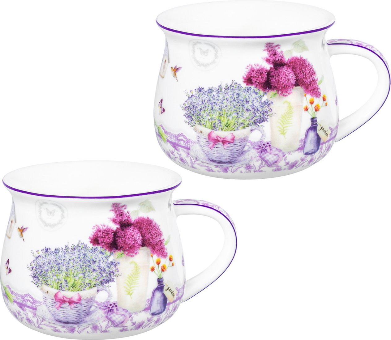 Набор кружек Elan Gallery Лаванда New Bone China 420766