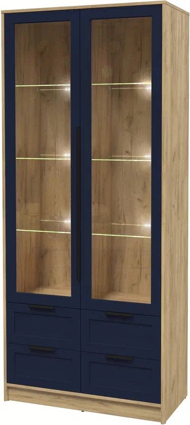 

Шкаф-витрина Интерлиния Концепт Тренд КТ-ШВ2 с подсветкой (дуб золотой/индиго)