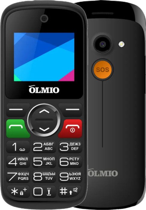 Кнопочный телефон Olmio C18 (черный)