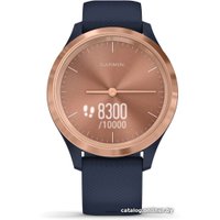 Гибридные умные часы Garmin Vivomove 3S (розовое золото/темно-синий)