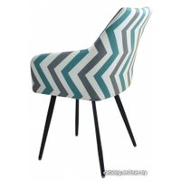 Стул Гальваник Диаманте Лофт (эмаль черный муар/Catania Silver/Willy Mint)