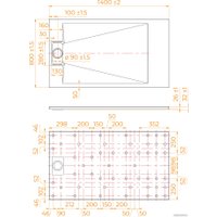 Душевой поддон RGW TUS-W 80x140