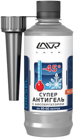 

Присадка в топливо Lavr Super Antigel Diesel -45°C на 40-60 литров 310мл (Ln2106)