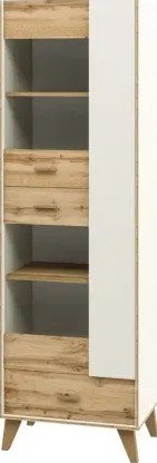 

Шкаф-витрина Elva Нодо NEM01HS-1D2V1S-630/400/2000 (01) (дуб вотан/белый)