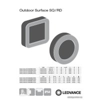 Уличный настенный светильник Ledvance LS Outdoor Surface RD LED 13W/3000K GY