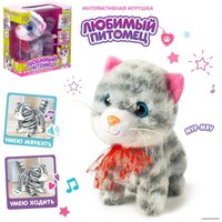 Интерактивная игрушка Zabiaka Любимый питомец: котенок 4668304 (серый)